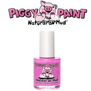 Piggy Paint Natural As Mud Nail Polish 0.33 fl oz Pink Glitter Nail Color